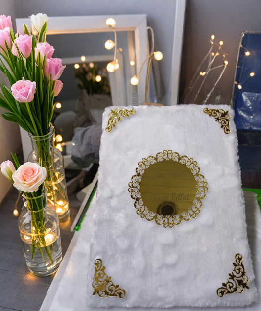 Luxury short Fur Nikah Booklet | Premium Nikah Nama with Thumb Impression & Signature