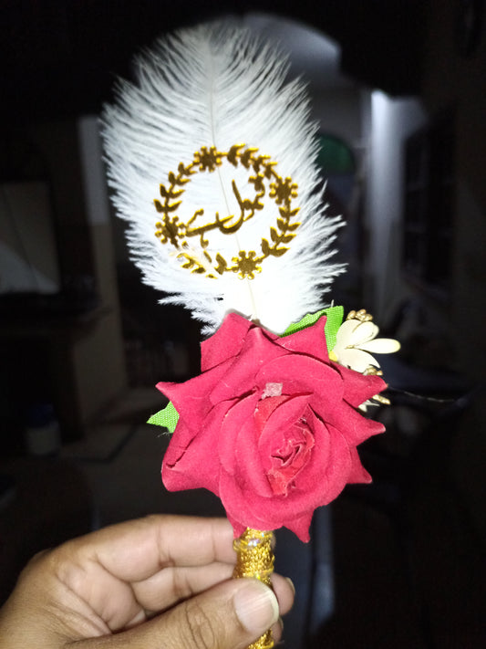 Luxury Embroidery Texture Nikah Booklet – Personalized Golden Acrylic (New Design)